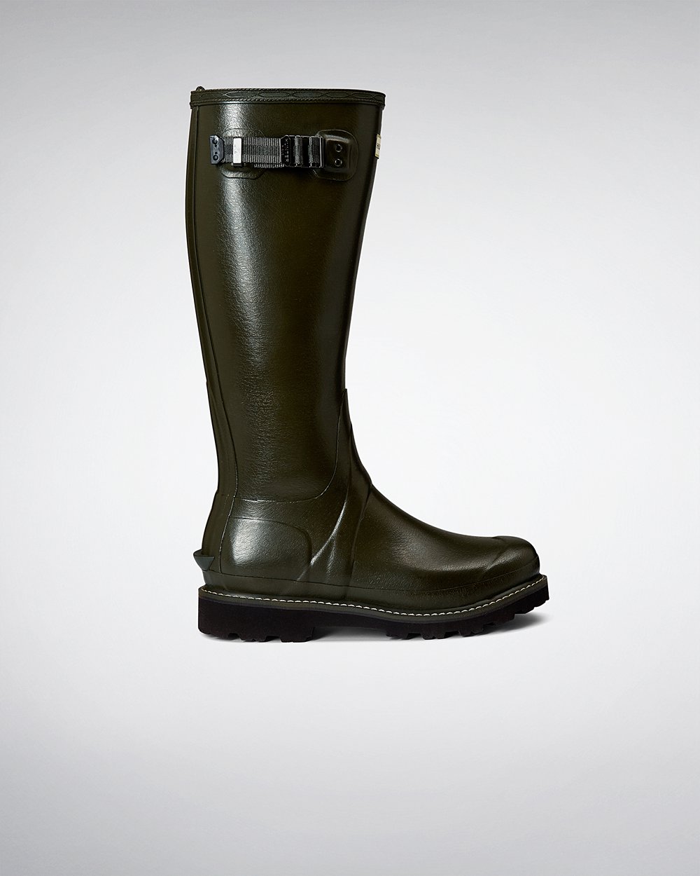 Women Hunter Balmoral Poly-Lined | Tall Rain Boots Dark Olive | NZ-72046-IGJW